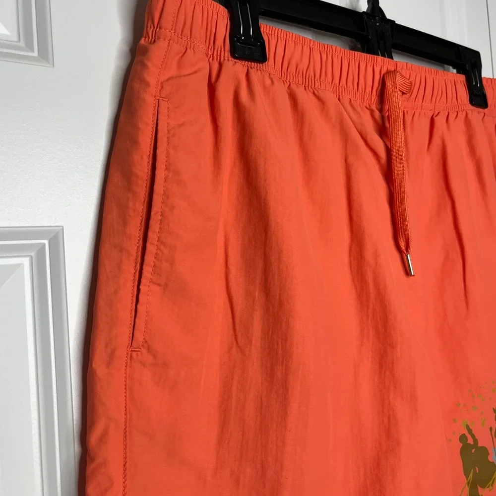 Playboy x PacSun Love Nylon Swim Trunks Neon Orange Large